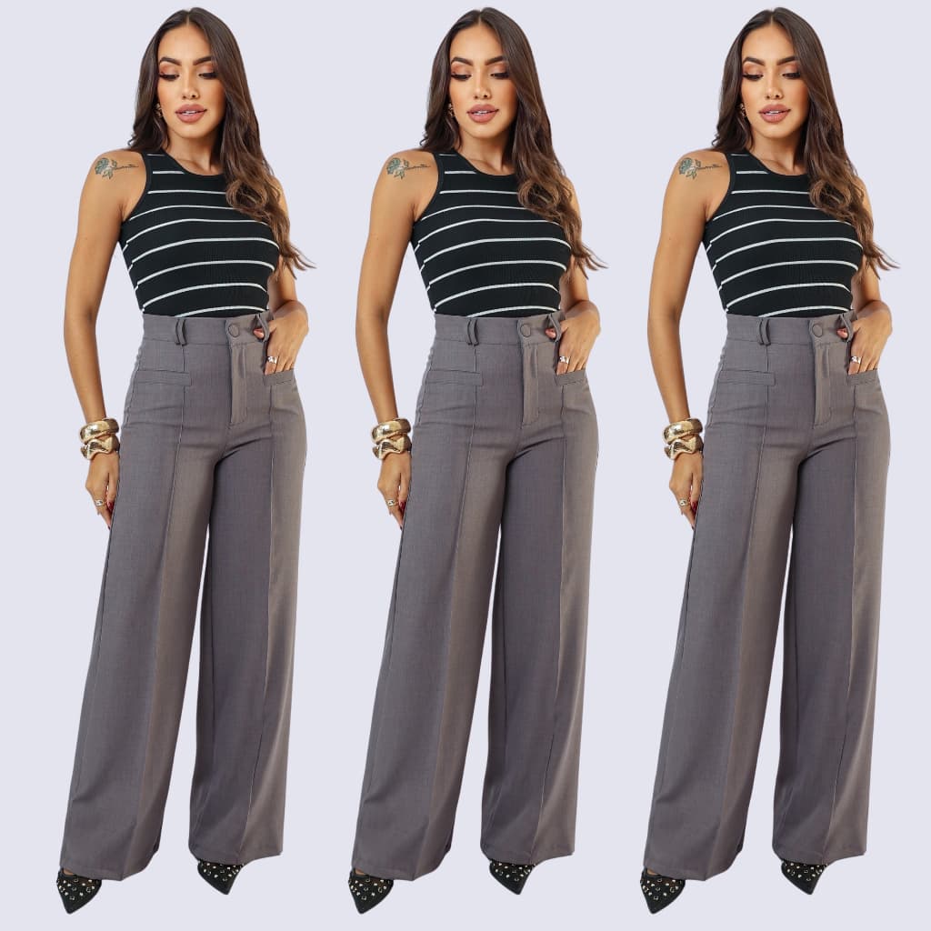 PROMOÇÃO: Calça Pantalona Confortável do P ao GG - Moda Casual e Social