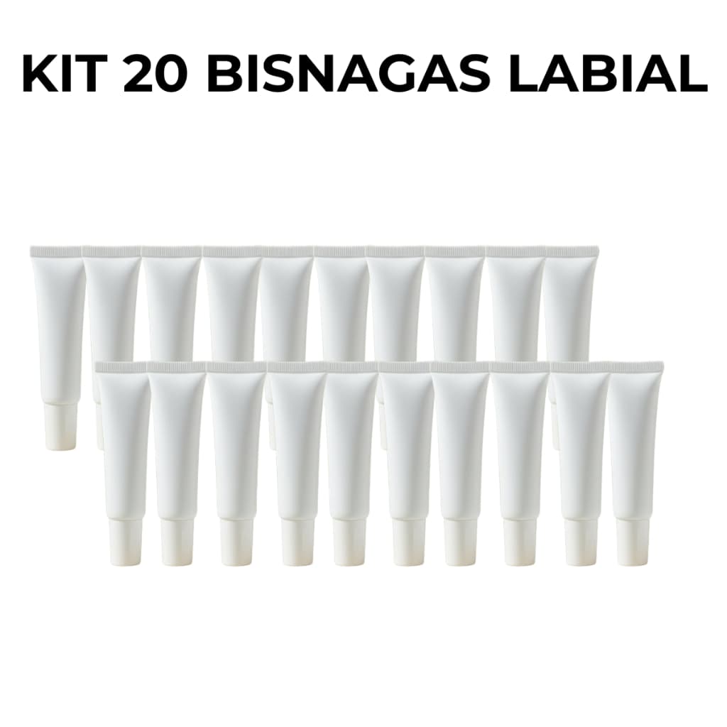 Kit 20 Bisnagas Plásticas 15ml Uso Cosmético com Aplicador e Tampa