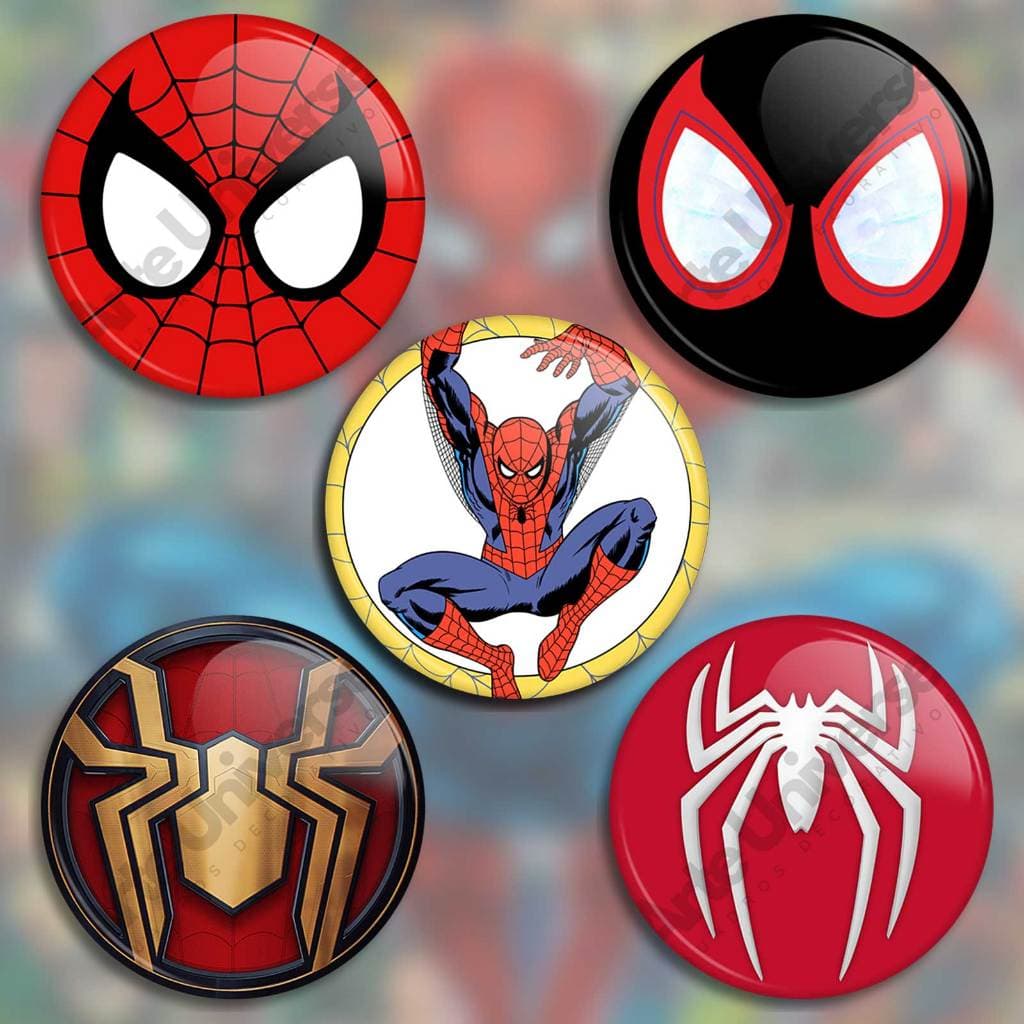 kit botons homem aranha, broche spider man buttons pins