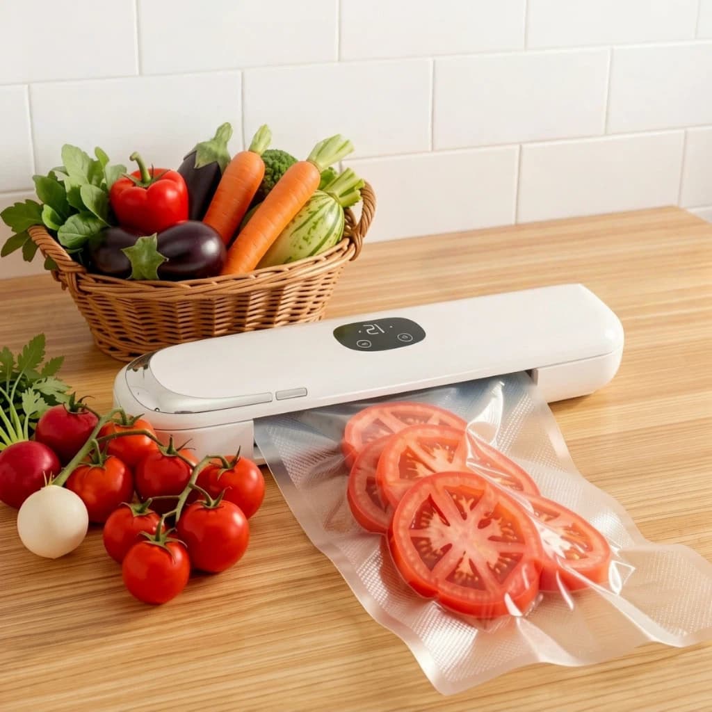 Máquina Seladora a Vácuo Automática Portátil Embaladora de Alimentos Cozinha