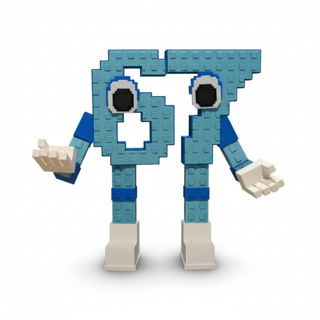 Boneco Six Seven Meme Decorativo Geek para Quarto Escritório Estante Presente Criativo e Coleção Setup Gamer Farma Aura