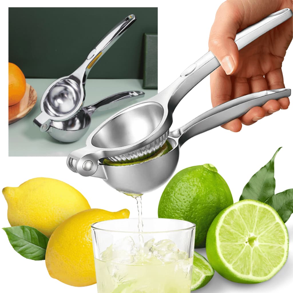 Espremedor Limão Zinco Profissional Resistente 20,5 cm Extrator Alavanca Extrair Suco Fruta Limão