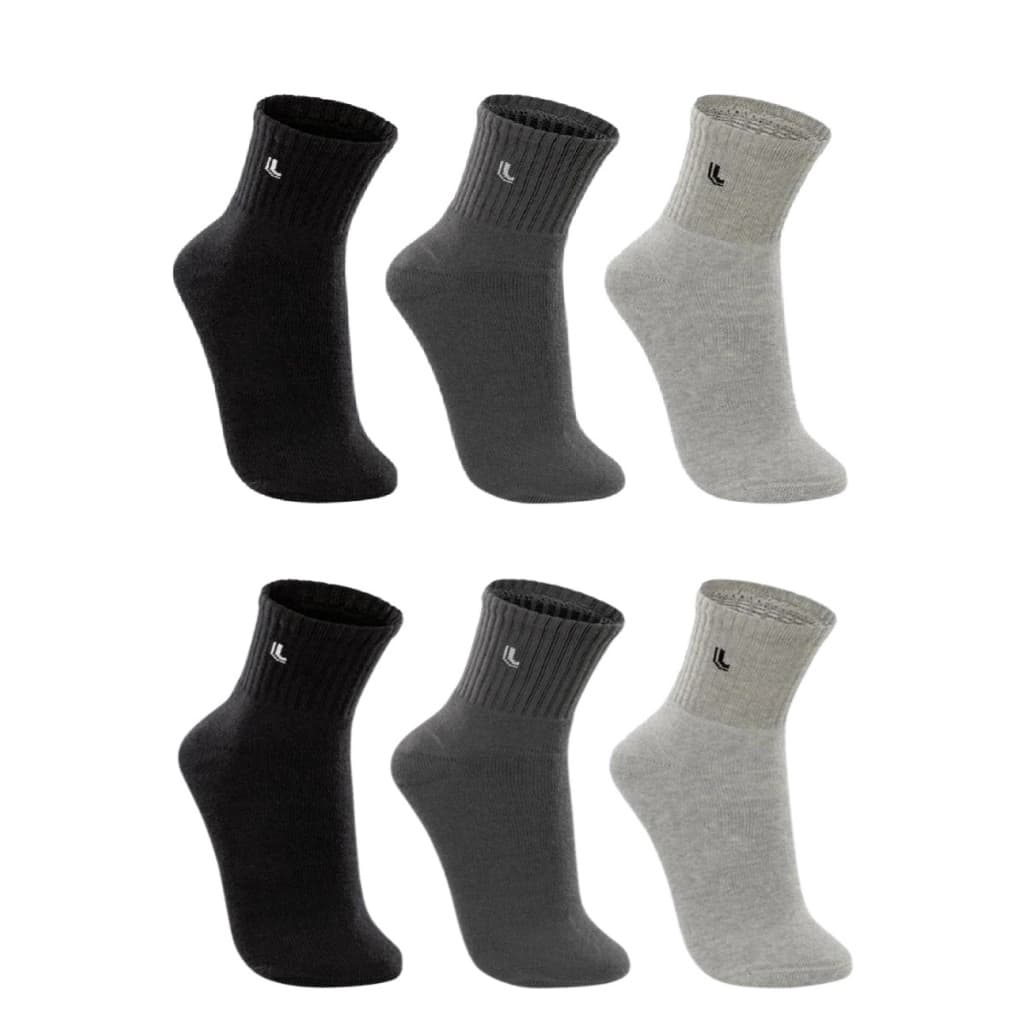 Kit 6 Pares de Meias Esportiva Cano Médio Lupo 3248