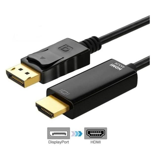 Cabo DisplayPort para HDMI - Transmissão Full HD, Conectores Banhados a Ouro, Design Compacto