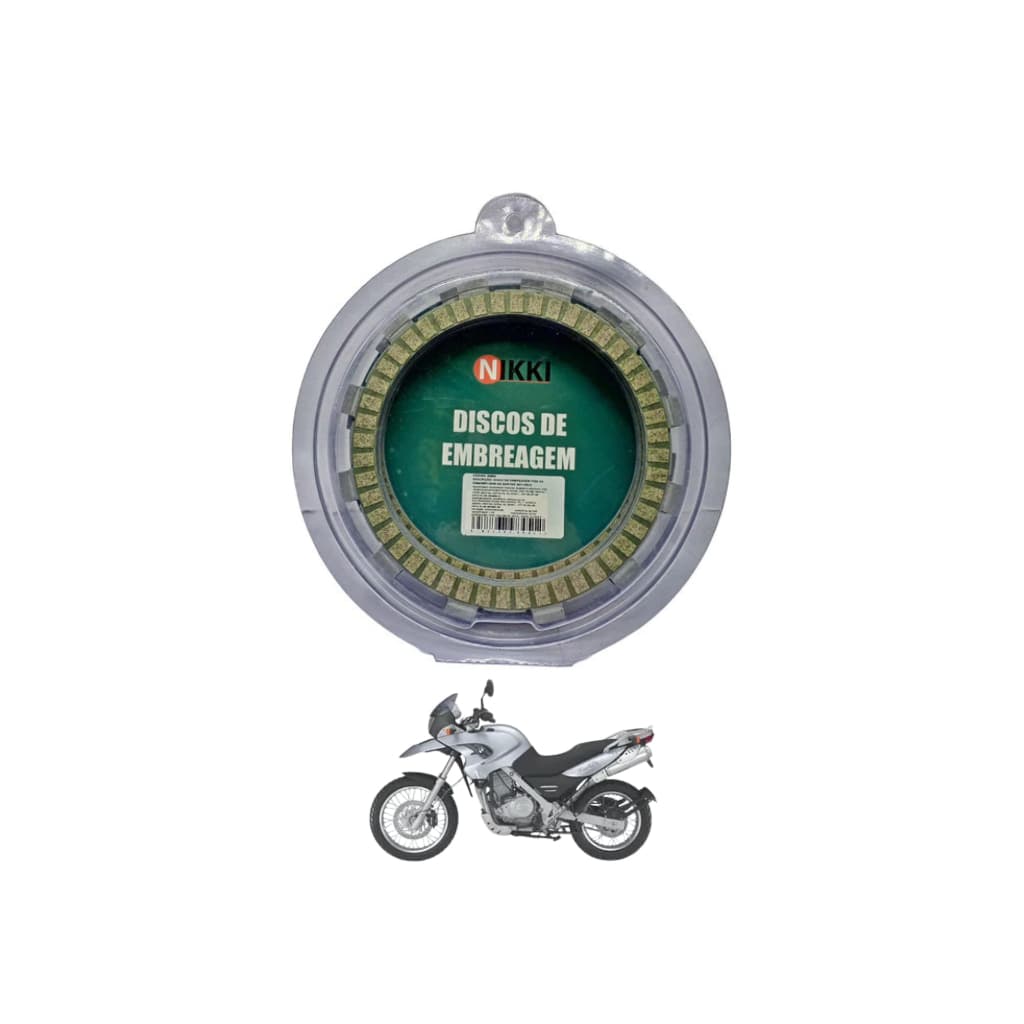 JOGO DISCO EMBREAGEM NIKKI BMW F650 04-07 7PC NIKKI