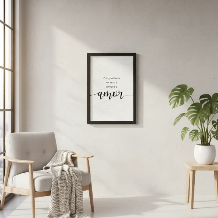 Quadro Frase O Ingrediente Secreto É Sempre O Amor Quadro Decorativo Love Quadro Cozinha