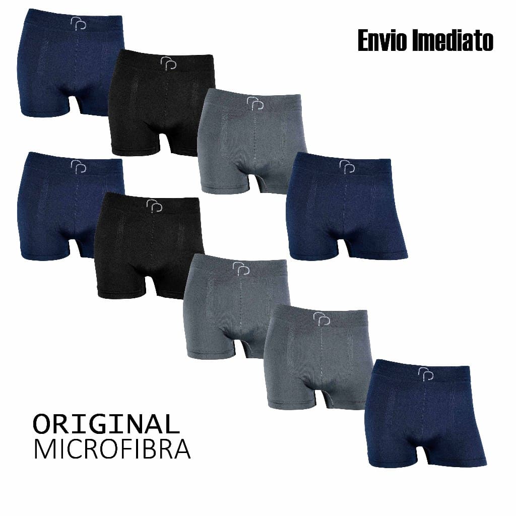 Kit 4 ou 9 cuecas boxer microfibra Original marca Rafa Parize