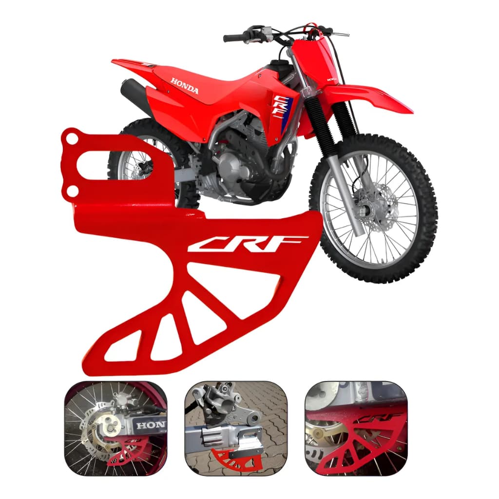 Protetor Disco de freio Traseiro Crf 250F/ Crf 300f Vermelho em aço crf250/300f disco de freio protetor reforçado freio