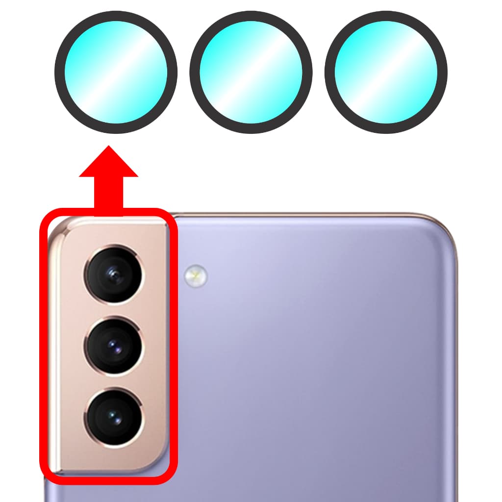 Lente da Câmera | Samsung S22 e S22+ (Kit 3 Lentes)