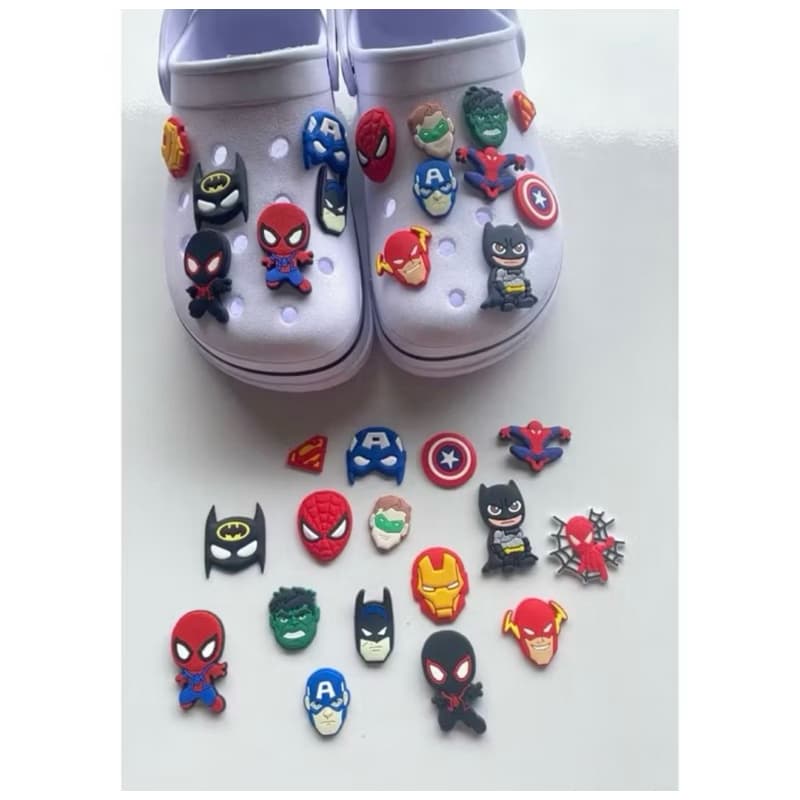 Kit Pins/Bottons Emborrachados Para Babuche - Coleção Heróis