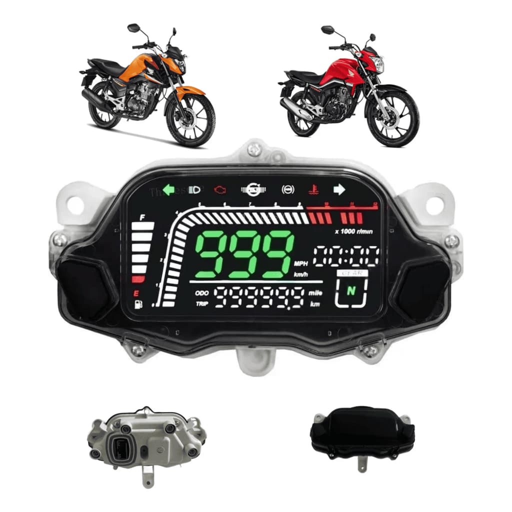 PAINEL DIGITAL STALLION COMPLETO PARA MOTO HONDA CG FAN TITAN 160 2014 - 2024