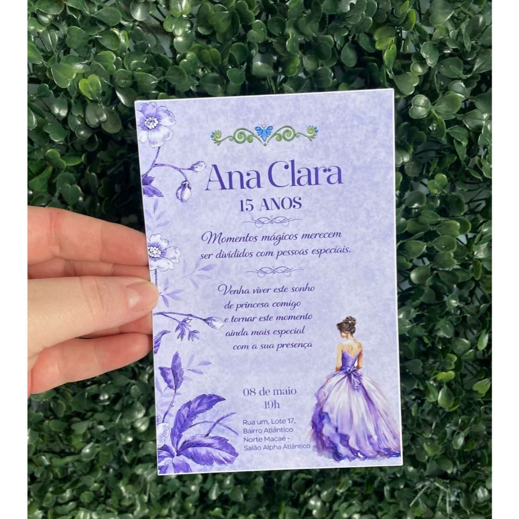 Convite Aniversário 15 Anos Debutante | FAZEMOS TODAS AS CORES | Personalizado