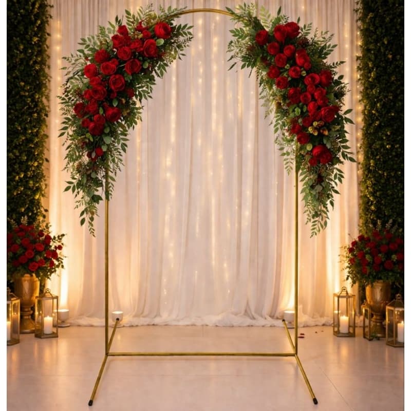 Arco Romano 2x1 para Decoração | Estrutura Metálica Reforçada com Pintura Eletrostática | Ideal para Festas e Eventos