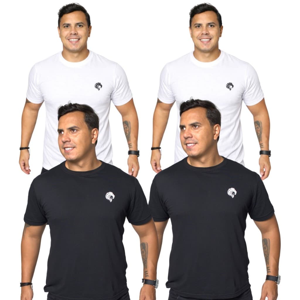 Kit 4 Camisetas Lisas Masculinas 100% Algodão Versátil Premium | Casual Para o Dia a Dia