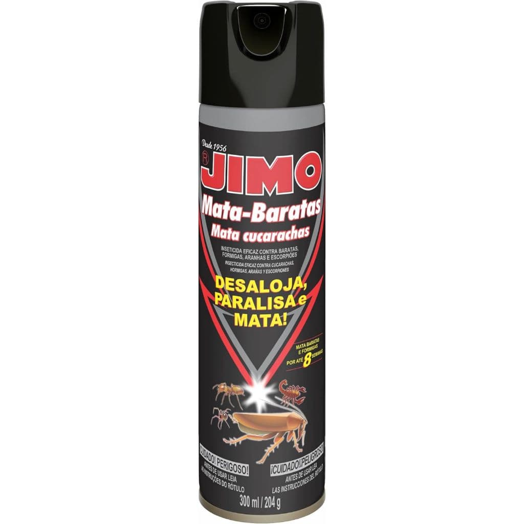 JIMO Mata Baratas Formigas Aranhas Escorpião Ação Até 8 Semanas Aerossol 300ml