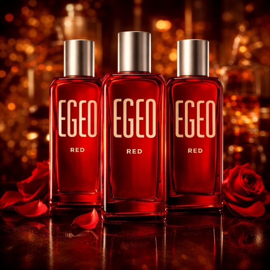 Kit 3 Perfumes Femininos Doce Intenso Atraente Vibrante Alta Fixação - 100ml Egeo Vermelho