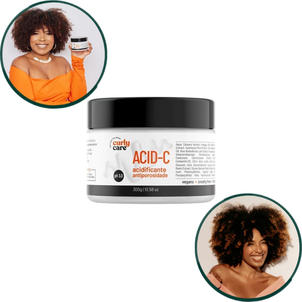 Acidificante Antiporosidade ACID-C 300g - Curly Care