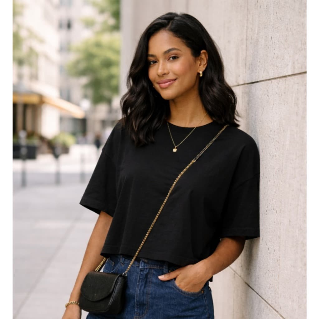 Cropped Feminina Tshit Blusa Feminina Estilosa Soltinha Algodão 100% Básico