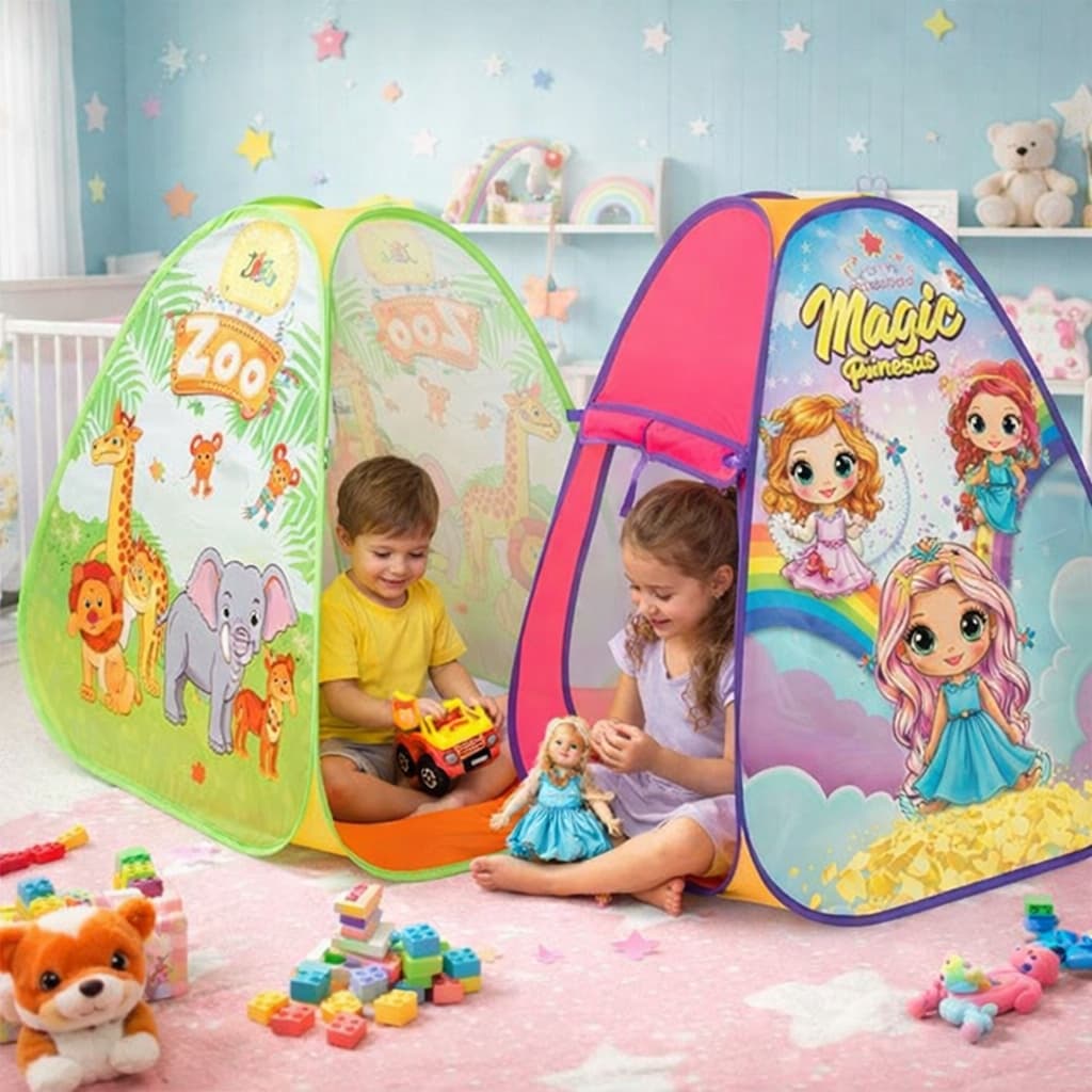 Barraca Infantil Retrátil Acampamento Zoo 91cm X 75cm