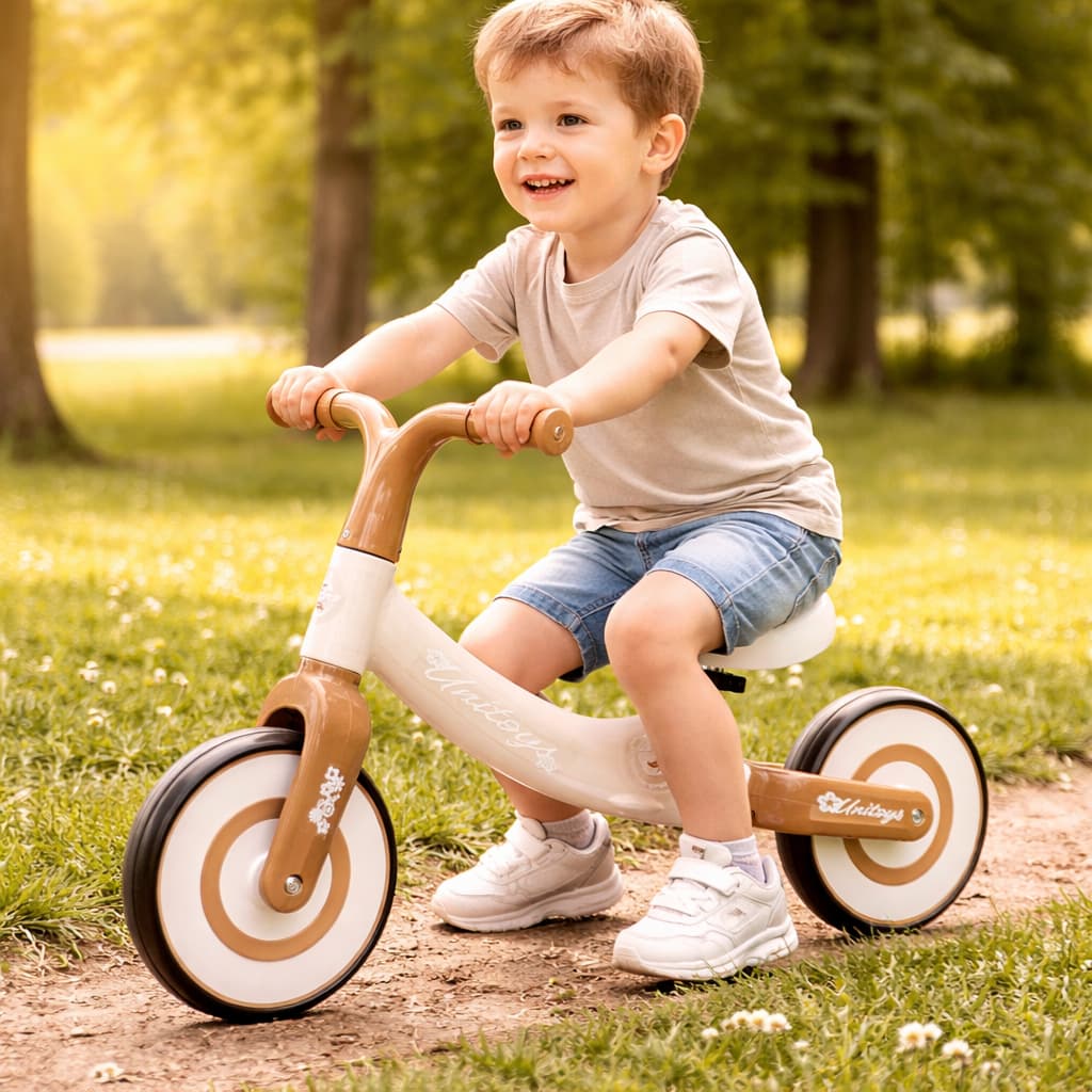 Bicicleta Equilíbrio Infantil Sem Pedal Aro 12 Marrom Criança +3 Até 30kg UNITOYS