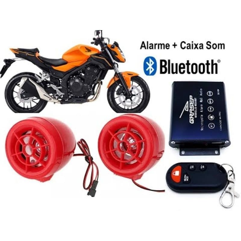 Alto-Falante Para Moto Liberte a Potência do Som na sua Motocicleta Proteção Anti-Roubo Bluetooth caixa de som
