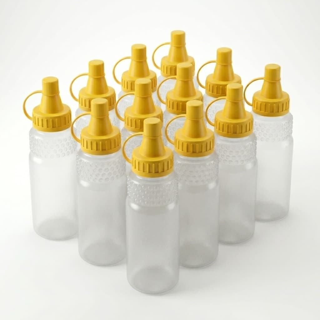 Bisnagas Para Mel 500g (350ml) Kit Com 12 Frasco Embalagem Tradicional