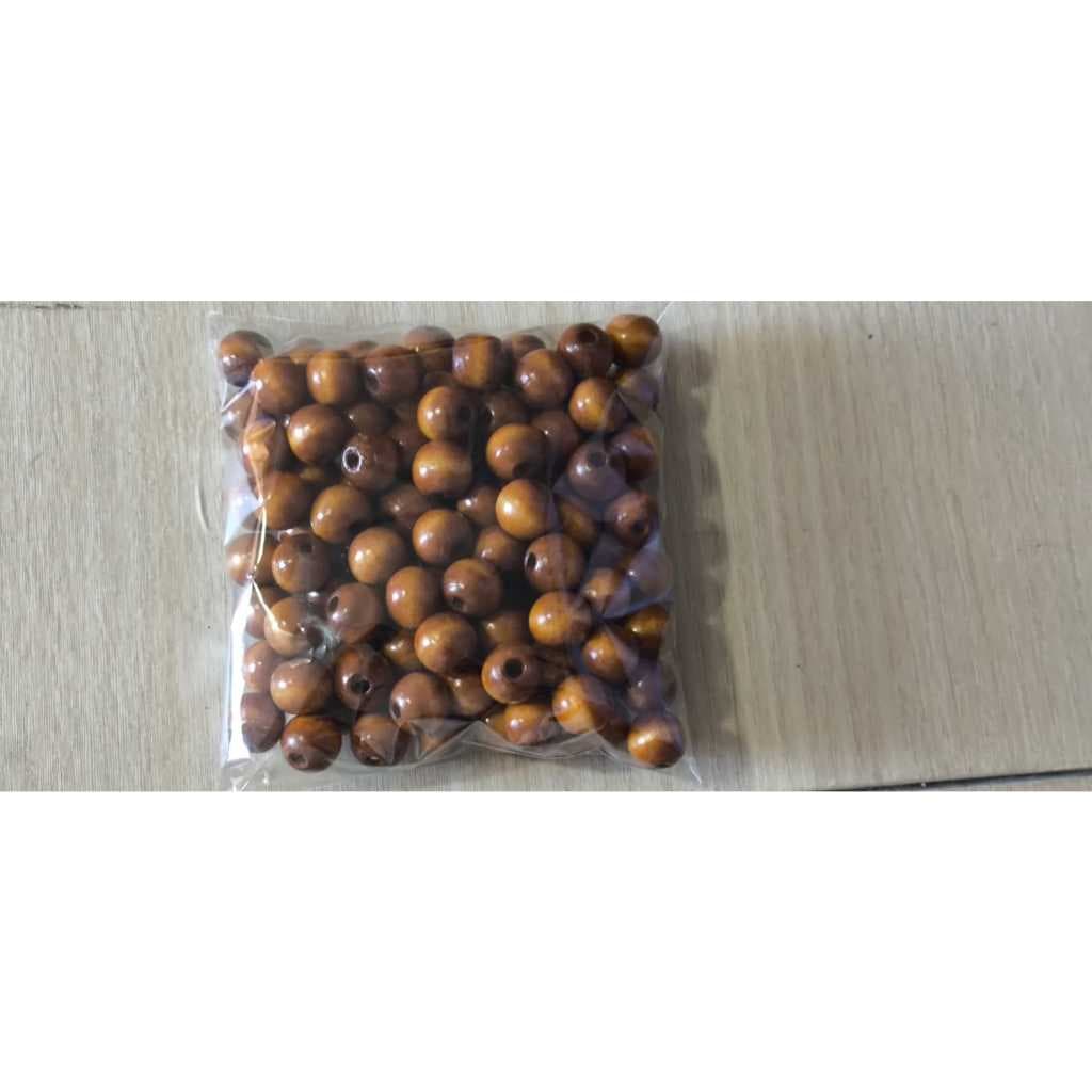 Kit Contas de Madeira Ganesha 16mm para Artesanato com Furo – Pacote 25, 50 ou 100 Unidades | Macramê, Decoração e DIY