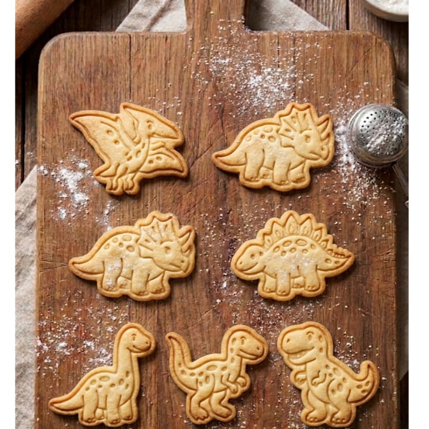 Molde Dinossauro 2em1 Cortador + Carimbo Biscoito Massinha Festa Infantil Dino Lembrancinha Criativa