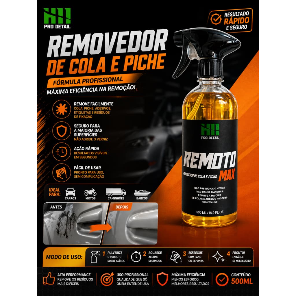 Removedor De Piche E Cola Adesiva Remoto Max H11