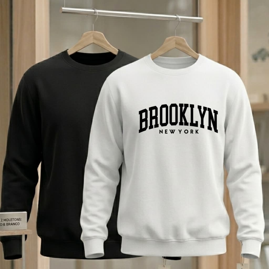 Kit moletom masculino feminino capote blusa de frio casaco blusão tendencia promoção preto branco liso gola estampado