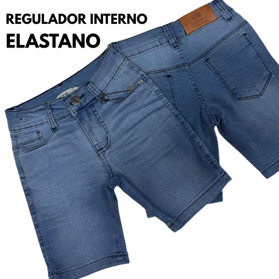 Bermuda Jeans Infantil Premium Para Menino Com Elastano 1 ao 16 Anos