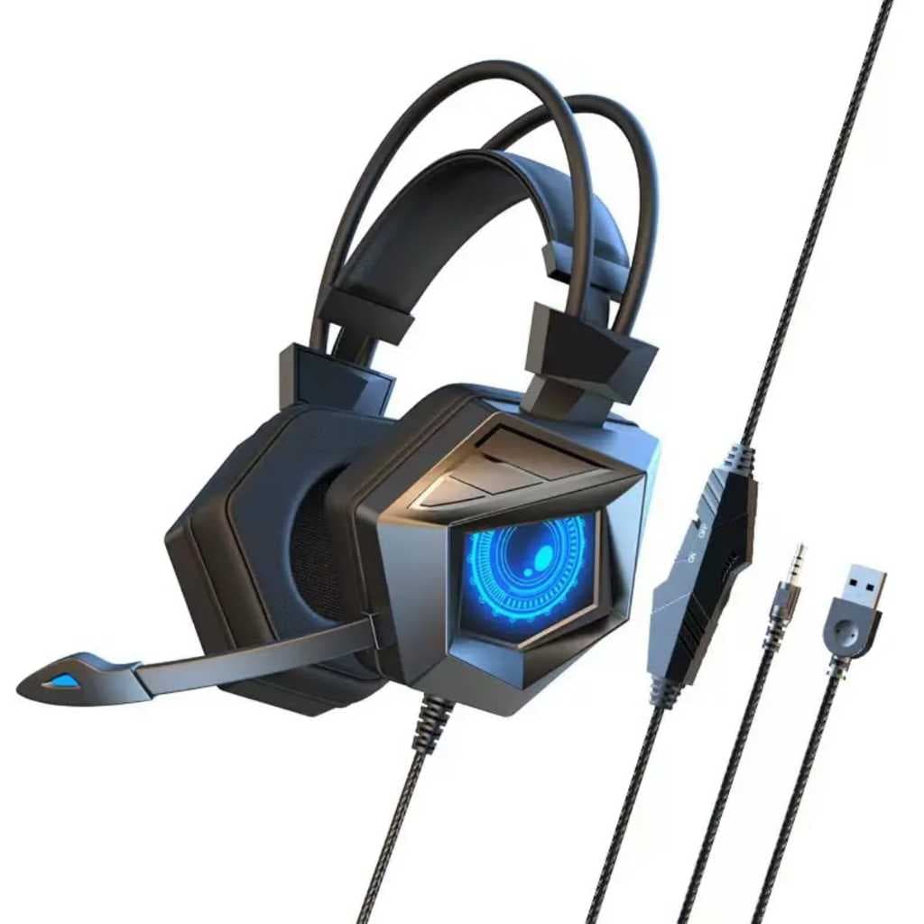 Fone Gamer Headset Com Microfone Led Rgb Ps4/ps5/xbox e PC