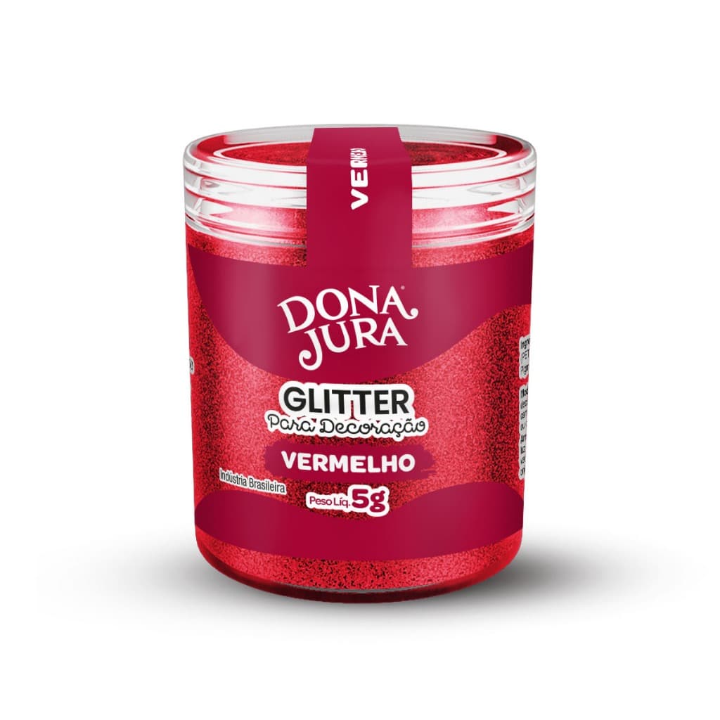 Glitter Para Decoração Vermelho 5g Dona Jura