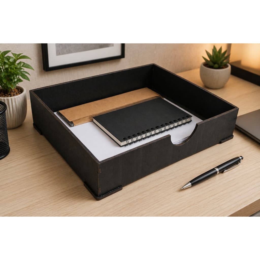 Porta Documentos Mesa Folhas A4  Mdf