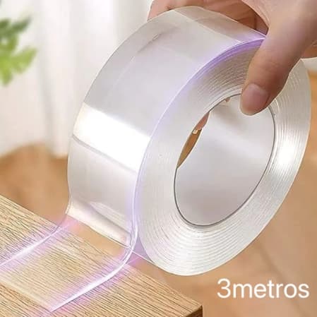 Fita Magica Dupla 3M e 1M Espessura:2cm Face Super Forte Lavável Gel Auto Colante
