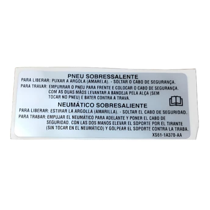 Etiqueta Adesivo Pneu Sobressalente Ecosport Xs611a370aa