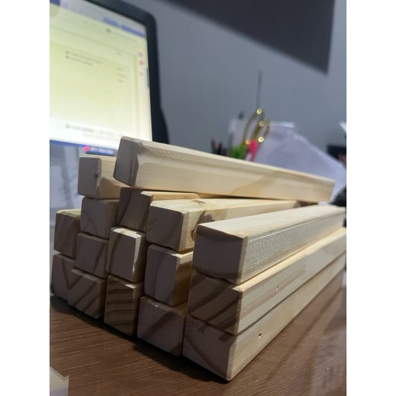 Kit 8 Puxadores Madeira Pinus 25cm + 1 Grátis | Direto da Fábrica