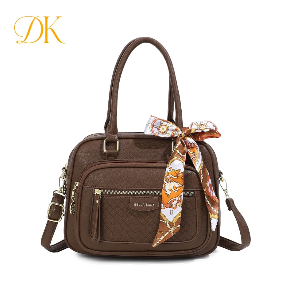 Bolsa Feminina DUKE, Múltiplos Compartimentos, Grande Capacidade, Padrão Xadrez, Casual e Profissional-DEC6177