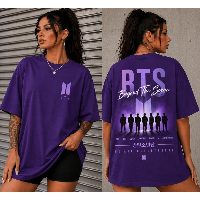Camiseta BTS Beyond The Scene Estampa Costas Streetwear