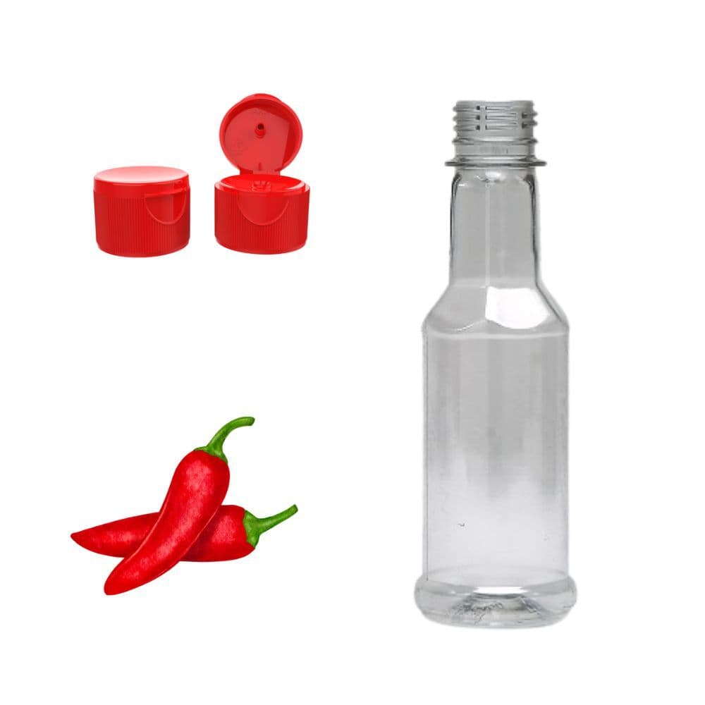 Frasco 200 Ml Pet Molho Com Tampa ( 40 Unidades )