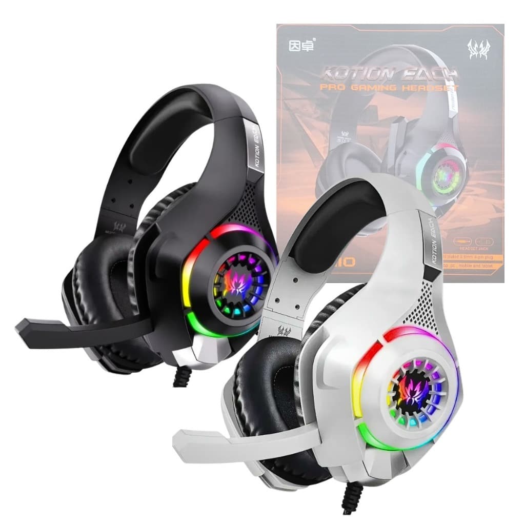 Fone Headset Gamer Profissional RGB LED Microfone Estéreo PC PS4 Xbox Celular T&Z Original GS410
