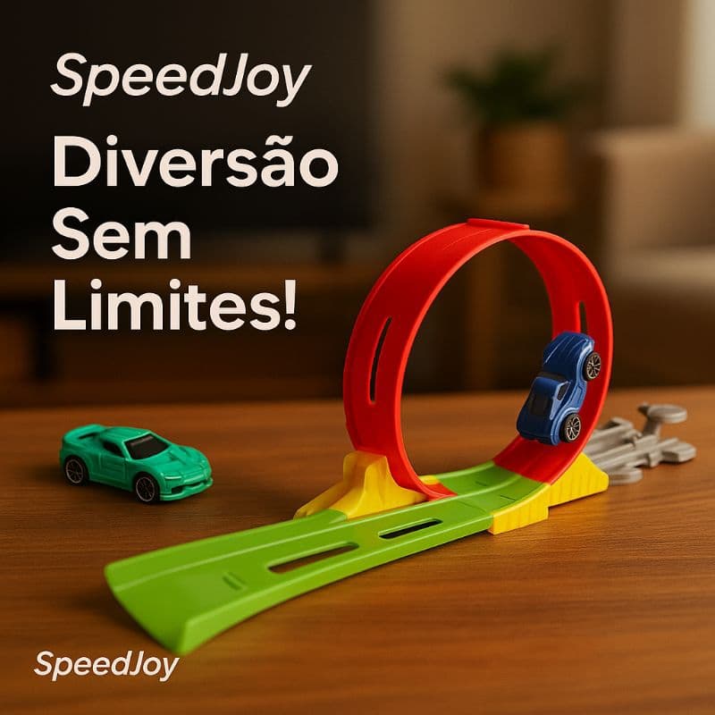 Pista de Carrinho Com Lançador Brinquedo Infantil Loop 360º
