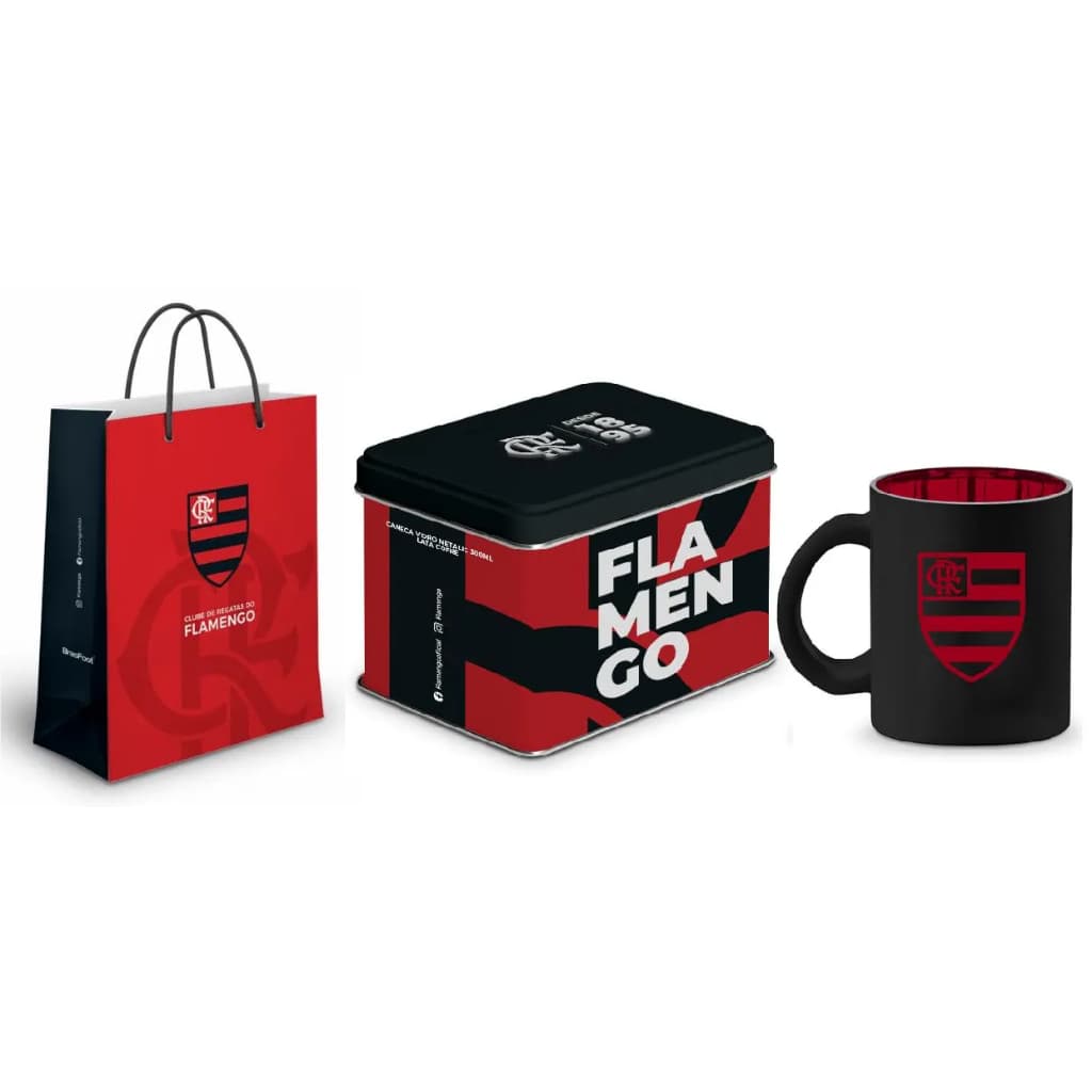 CANECA DIAMOND FLAMENGO + SACOLA PRESENTES FLAMENGO