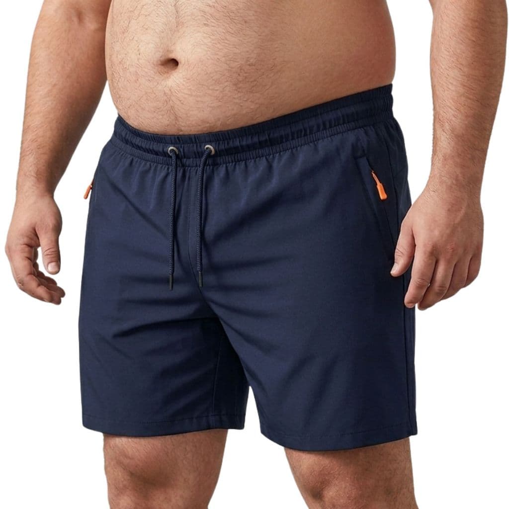 Bermuda Plus Size Masculina  Shorts Elastano com Zíper, Cós Elástico, Conforto Premium G1-G5