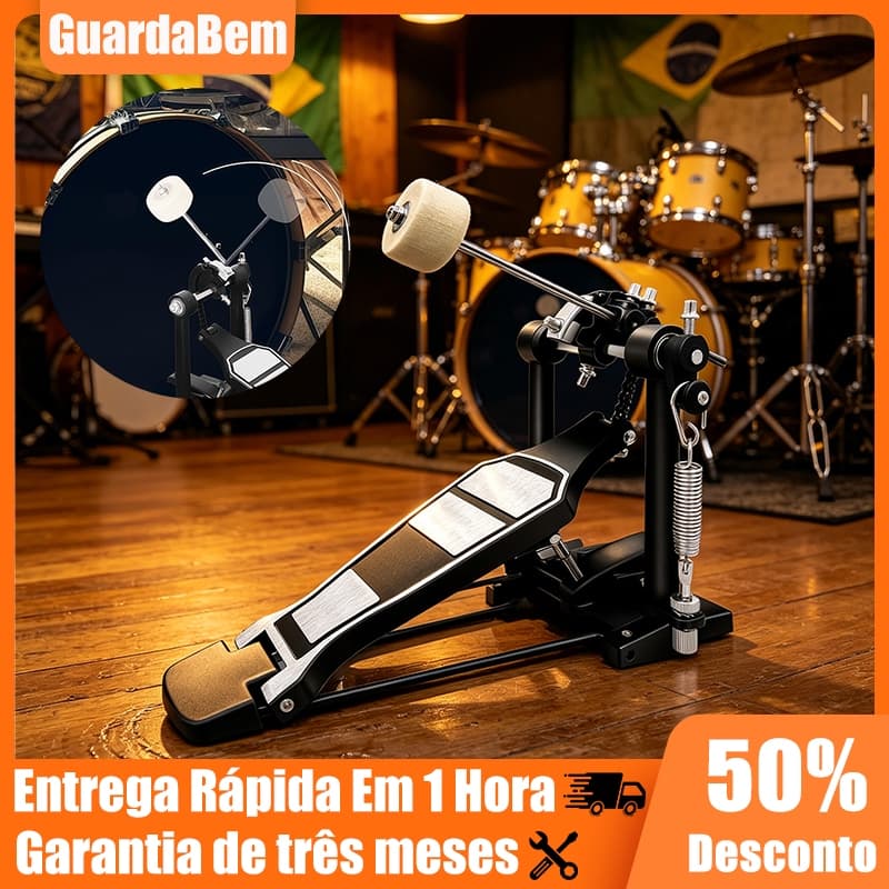 Pedal De Bumbo Pedal De Bumbo Duplo Kit De Percussão Pedal De Baixo Com Ajuste De Martelo