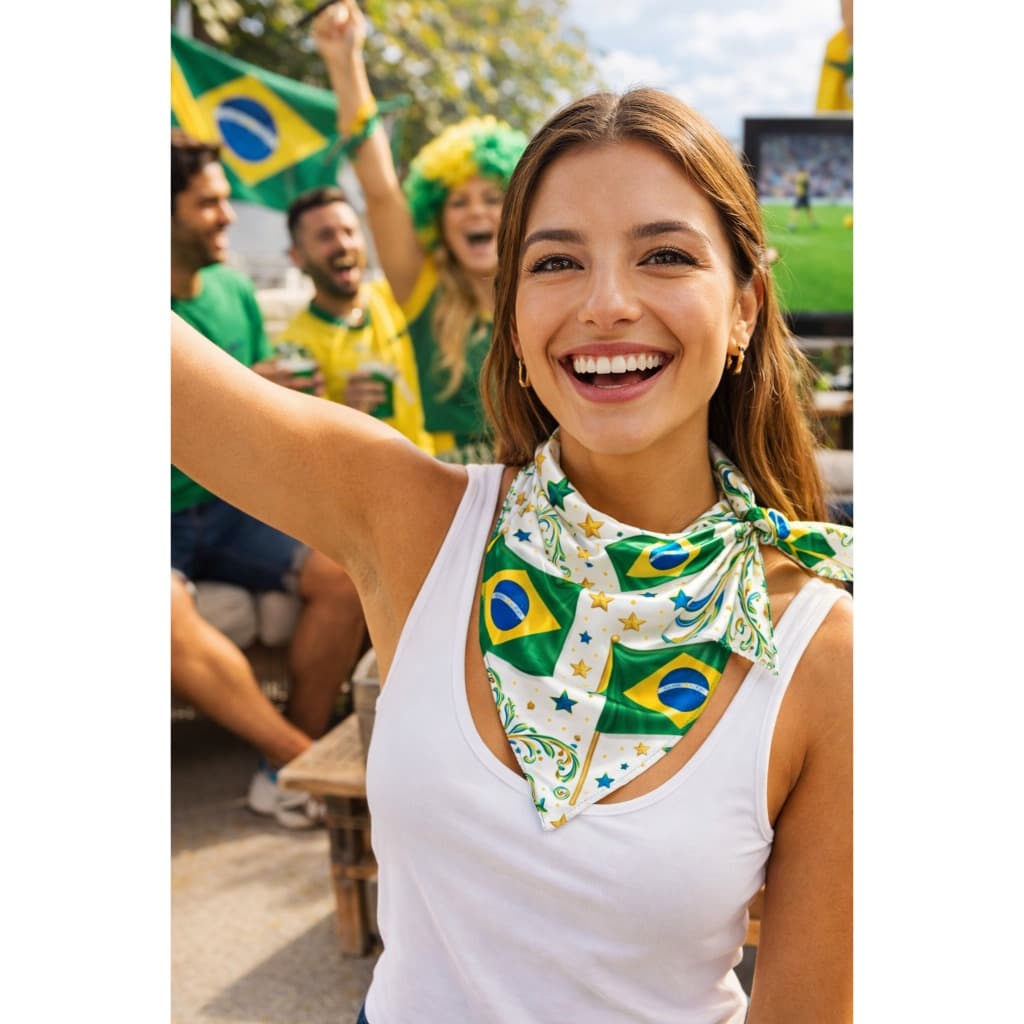 Bandana do Brasil Unissex | Lenço Versátil Cabeça Pescoço Estilo
