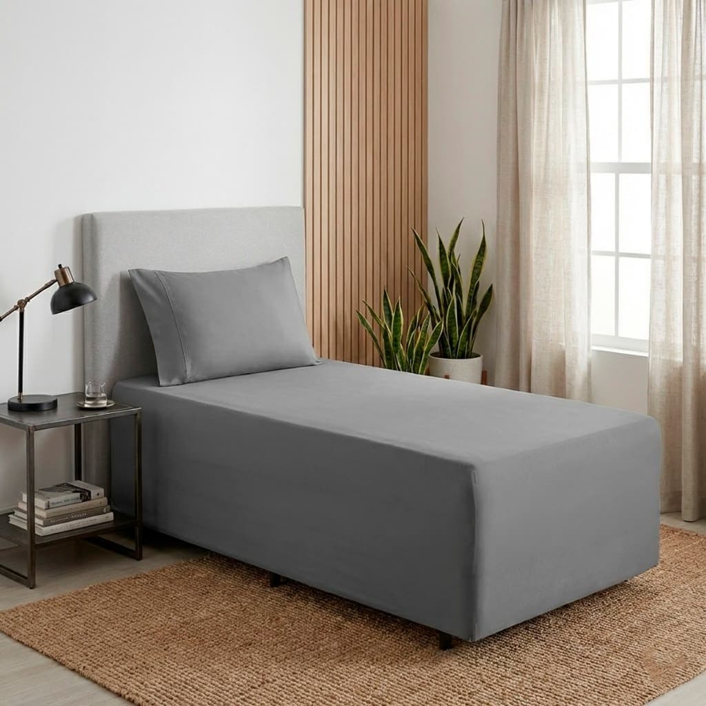 Lençol com Elástico (Luva) para Cama Box Conjugado Solteiro + Fronha – Malha Gel 100% Poliéster