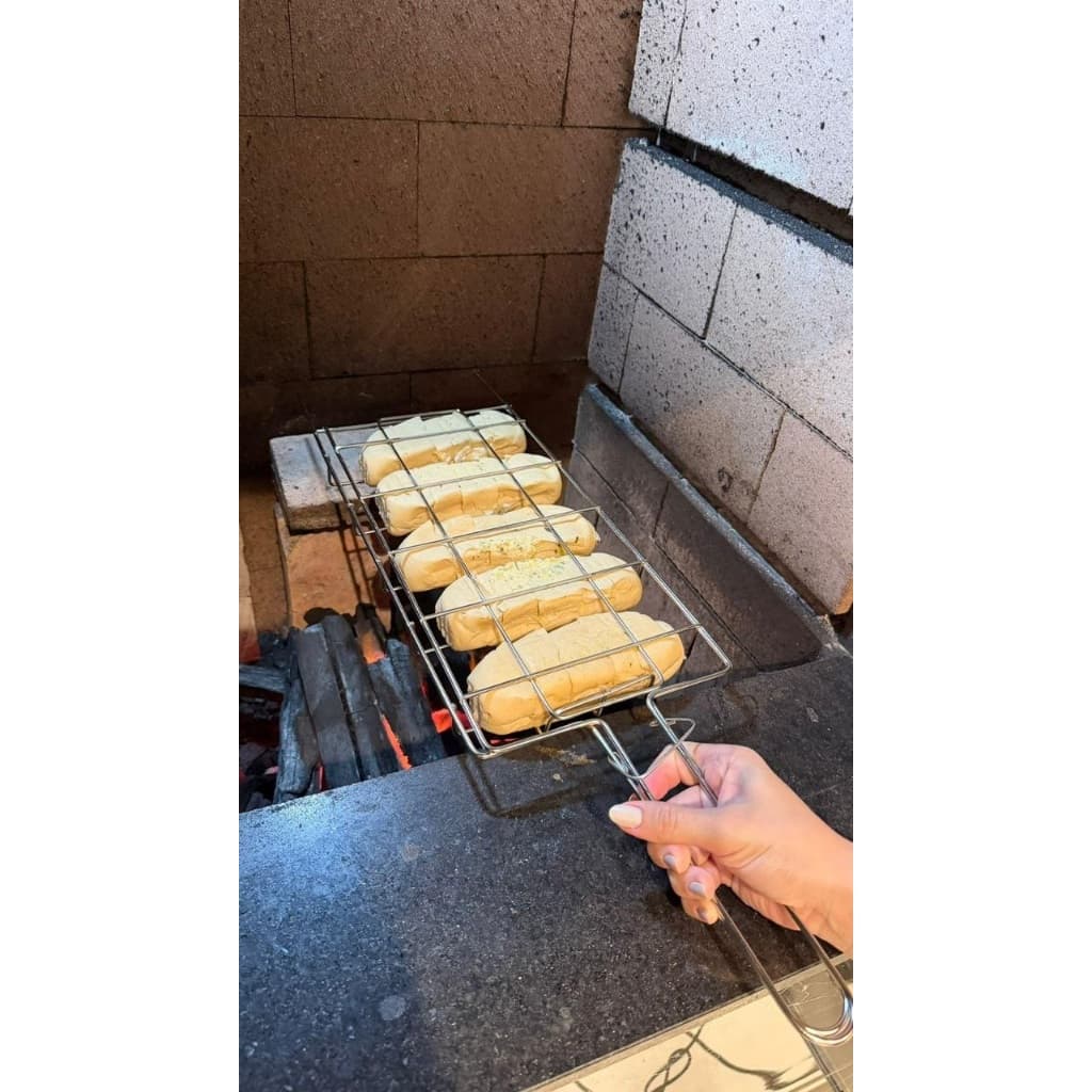 Grelha Churrasqueira Pão de Alho e Milho Resistente praticidade Alta Qualidade