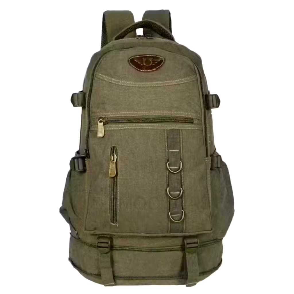 MOCHILA DE LONA CAMPING 60 LITROS REFORÇADA COM EXPANSÃO NO FUNDO KVN3002# UNISSEX