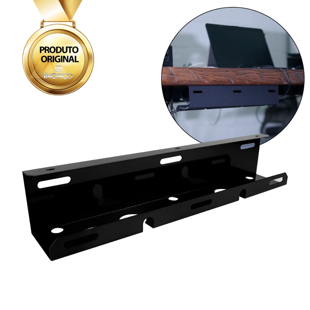 Organizador de Fontes Filtro Linha Suporte Preto Aço Carbono